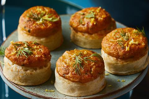 Waitrose Christmas 2024 range - No.1 8 Crab and Brown Butter Crumpets - 2100x1400