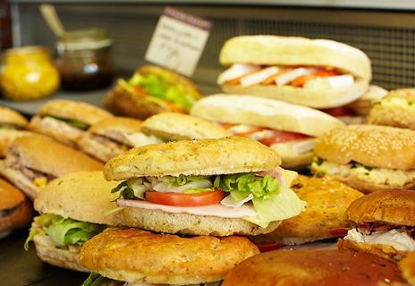 Freshly prepared artisan sandwiches displayed at a Cavan Bakery shop  1077x743
