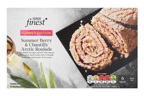 Tesco Finest Summer Berry and Chantilly Roulade