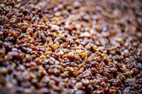 A close up of lovely plump raisins from South Africa