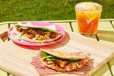 Chicken Shawrma Wrap_Tandoori Bhaji Wrap_Peach Iced Tea_Costa Coffee_Summer 2024