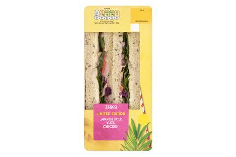 Tesco Summer Edition Japanese Style Chicken Yuzu Sandwich  2100x1400