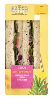 Tesco Summer Edition Japanese Style Chicken Yuzu Sandwich  2100x1400