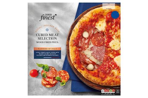 Tesco Finest Cured Meat Selection Wood Fired Pizza - 2100x1400