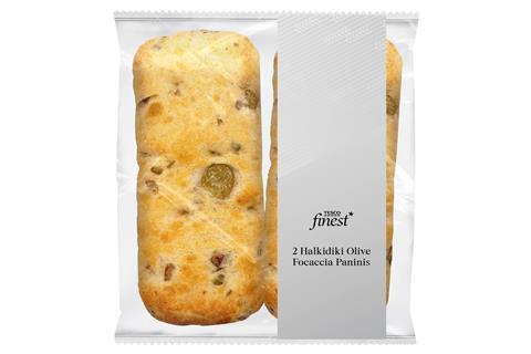 Tesco Finest Halkidiki Olive Focaccia Paninis - 2100x1400