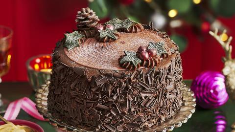 Tesco Christmas Chocolate Log Cake