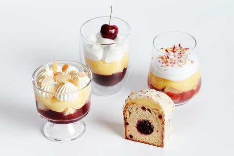 A selection of mini trifles made with Puratos ingredients
