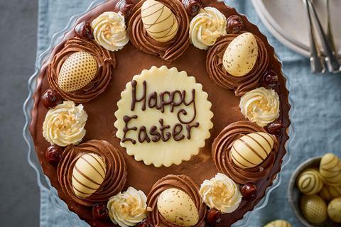 Patisserie Valerie CHOCOLATE & HAZELNUT EASTER NEST CAKE  Top