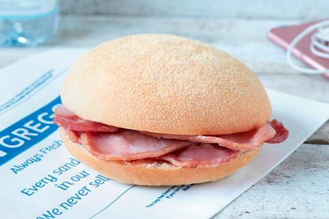 Greggs bacon roll