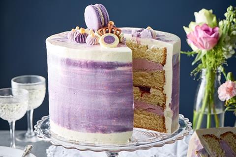 Patisserie Valerie purple jubilee cake