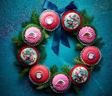 Merry & Bright Cupcakes - Co-op Christmas 2023 range 1376x1174