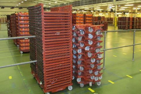 Basco trays and dollies - stacked