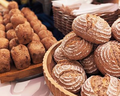 Tasting board sourdough buns and mini bakes