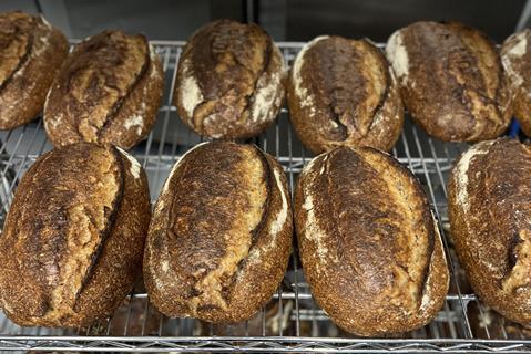 Close up of sourdough loaves