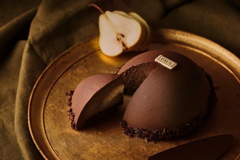 Chocolate Pear Cake Lifestyle Landscape