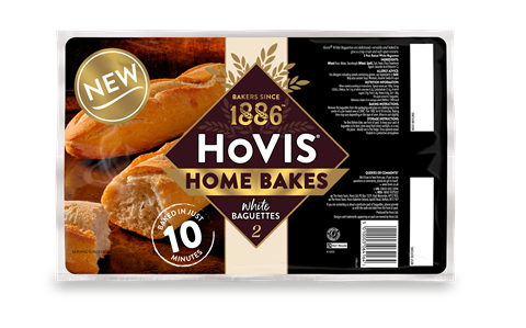 88127 Hovis Home Bakes 2pk White Baguettes Opt