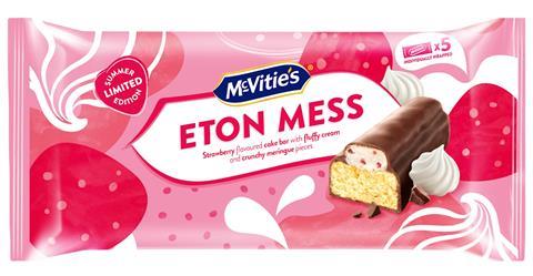 McVitie's eton mess cake bars in packaging