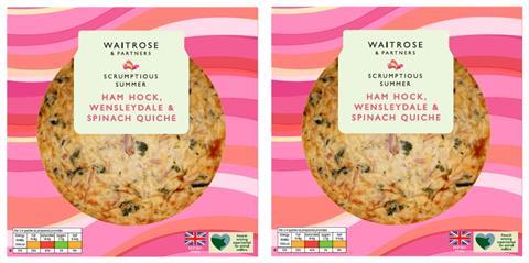 Waitrose ham hock and Wensleydale quiche