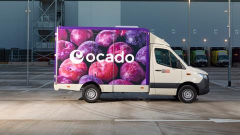 Ocado plum van