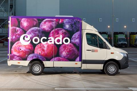 Ocado plum van
