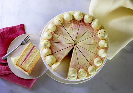 Mademoiselle Desserts Rhubarb & Custard cake