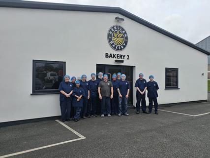 Staff outside Henllan Bakery