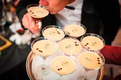 A tray of espresso martinis