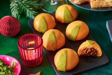 Bao buns made to look like oranges
