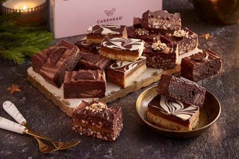 A selection of chocolate brownies and caramel shortbread