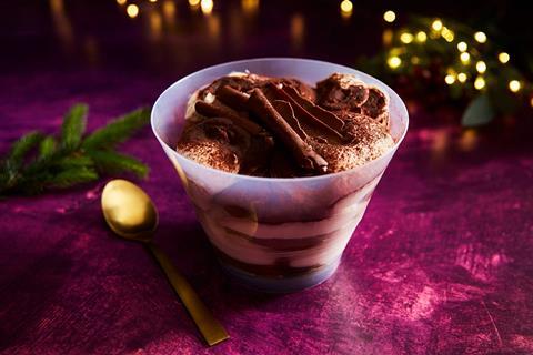 Booths Tiramisu Bowl on a rich purple background