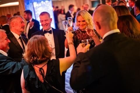 Guests raising a glass at the Baking Industry Awards 2024