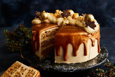 Booths Caramel Drip Cake