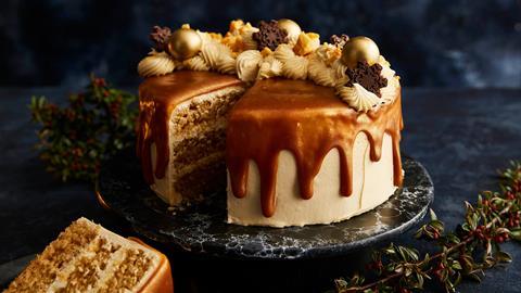 Booths Caramel Drip Cake