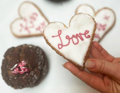Little Sourdough Kitchen - Iced Vanilla and Einkorn Shortbread and Chocolate Choux Bun