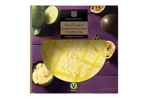 Co-op Irresistible Passion Fruit & Lime Crumble Cake 2100x1400