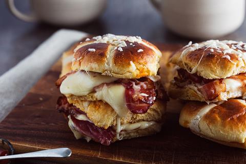 Hot cross bun brunch burger - Finsbury Food Group