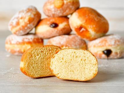 A selection of fluffy doughnuts