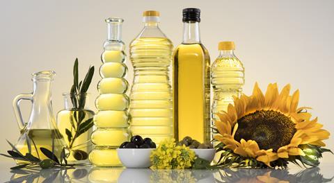 Bottles of cooking oil