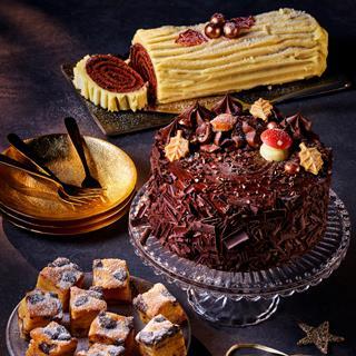Asda Black Forest Yule Woodland Cake & Stollen Bites resized