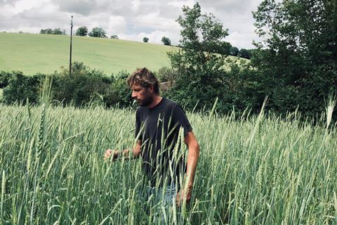 Andy Cato of Wildfarmed in a field