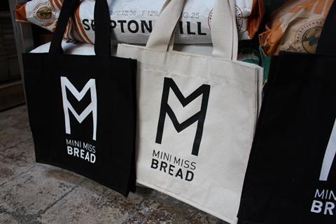 Mini Miss Bread tote bags