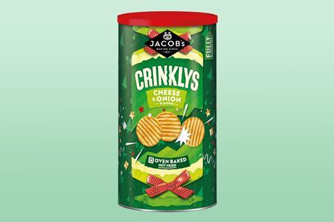 Jacob's Crinklys Cheese & Onion caddy, Pladis  2100x1400