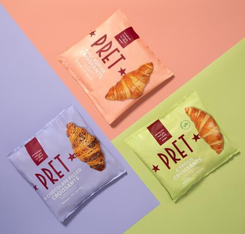 Pret bake-at-home croissants in packaging