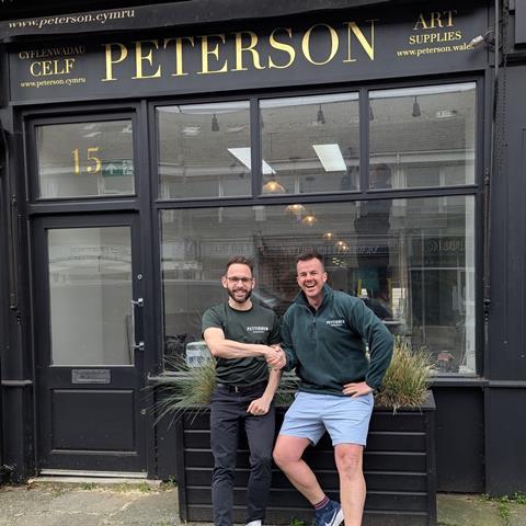 Pettigrew owners David & Lee Masurier outside the new premises in Rhiwbina which will now undergo a refurb