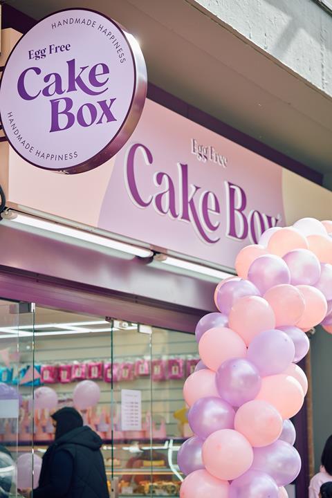 Cake Box new branding on store