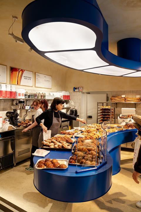 Gail's - Bakery counter at the shop on Great Russell Street in Holborn, London