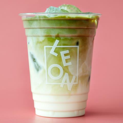 Leon iced matcha