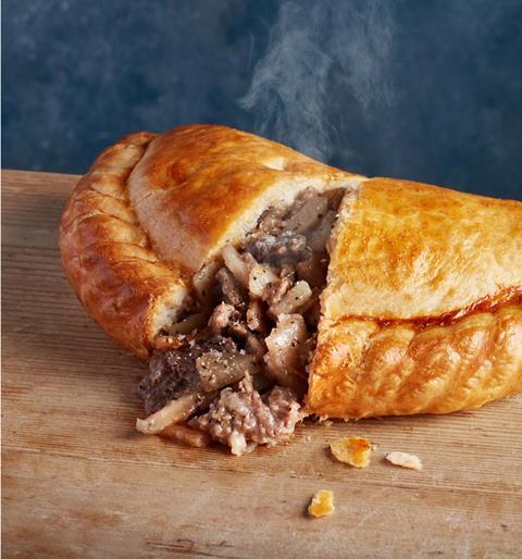 Large steak pasty from Warrens Bakery