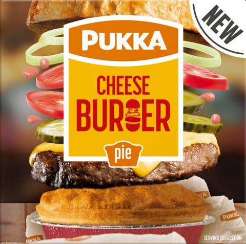 Pukka cheeseburger pie in packaging