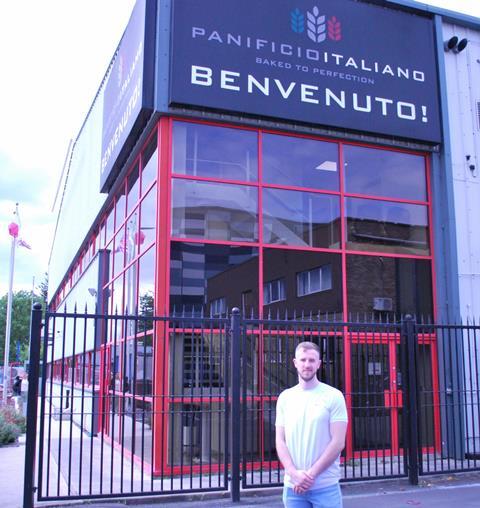 Team leader Bradley O’Hara stands outside the Panificio Italiano factory in Iver, Bucks  1698x1800